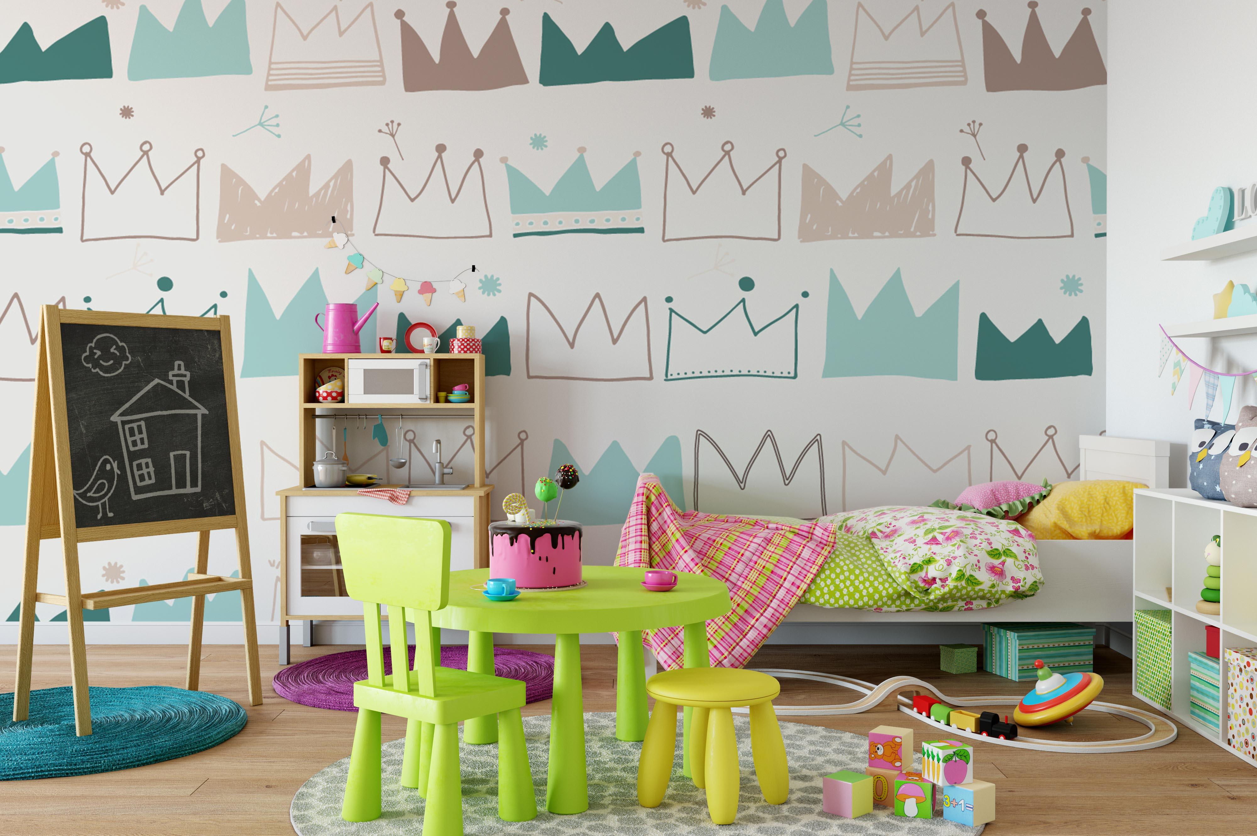 3D Cartoon Crown Wall Mural Wallpaper 45- Jess Art Decoration