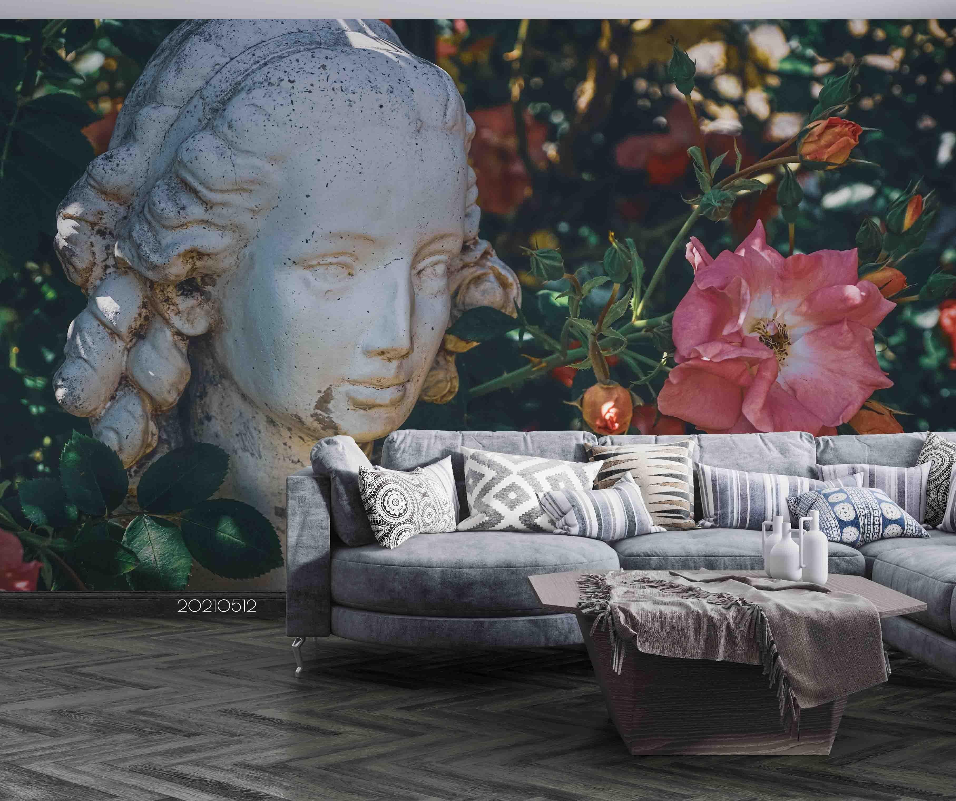 3D Sculpture Floral Wall Mural Wallpaper LQH 173- Jess Art Decoration