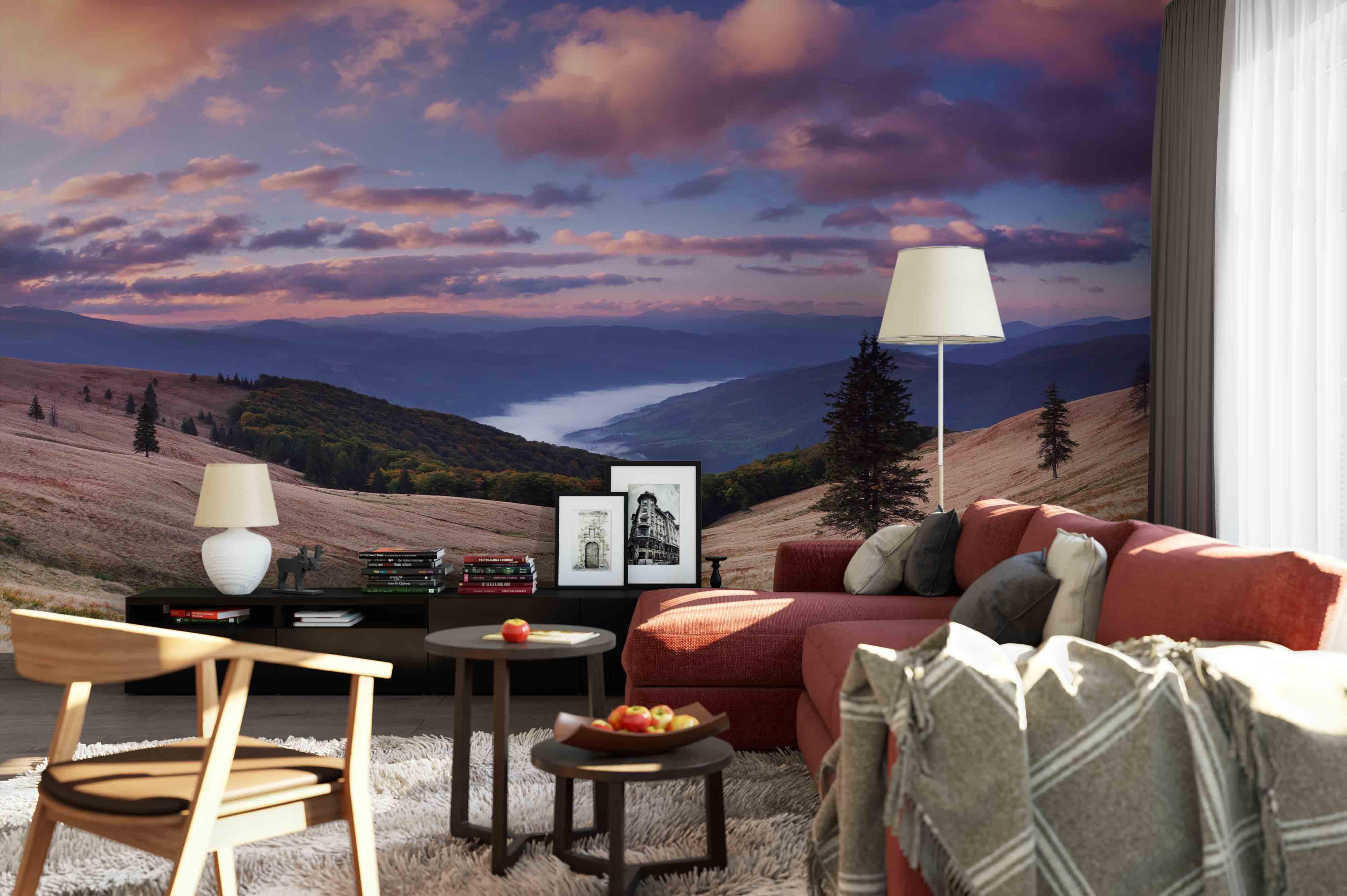 3D Sky Clouds Grassland Hill Wall Mural Wallpaper 120- Jess Art Decoration