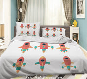 3D Planet Moon Astronaut Spaceship Quilt Cover Set Bedding Set Duvet Cover Pillowcases WJ 9342- Jess Art Decoration