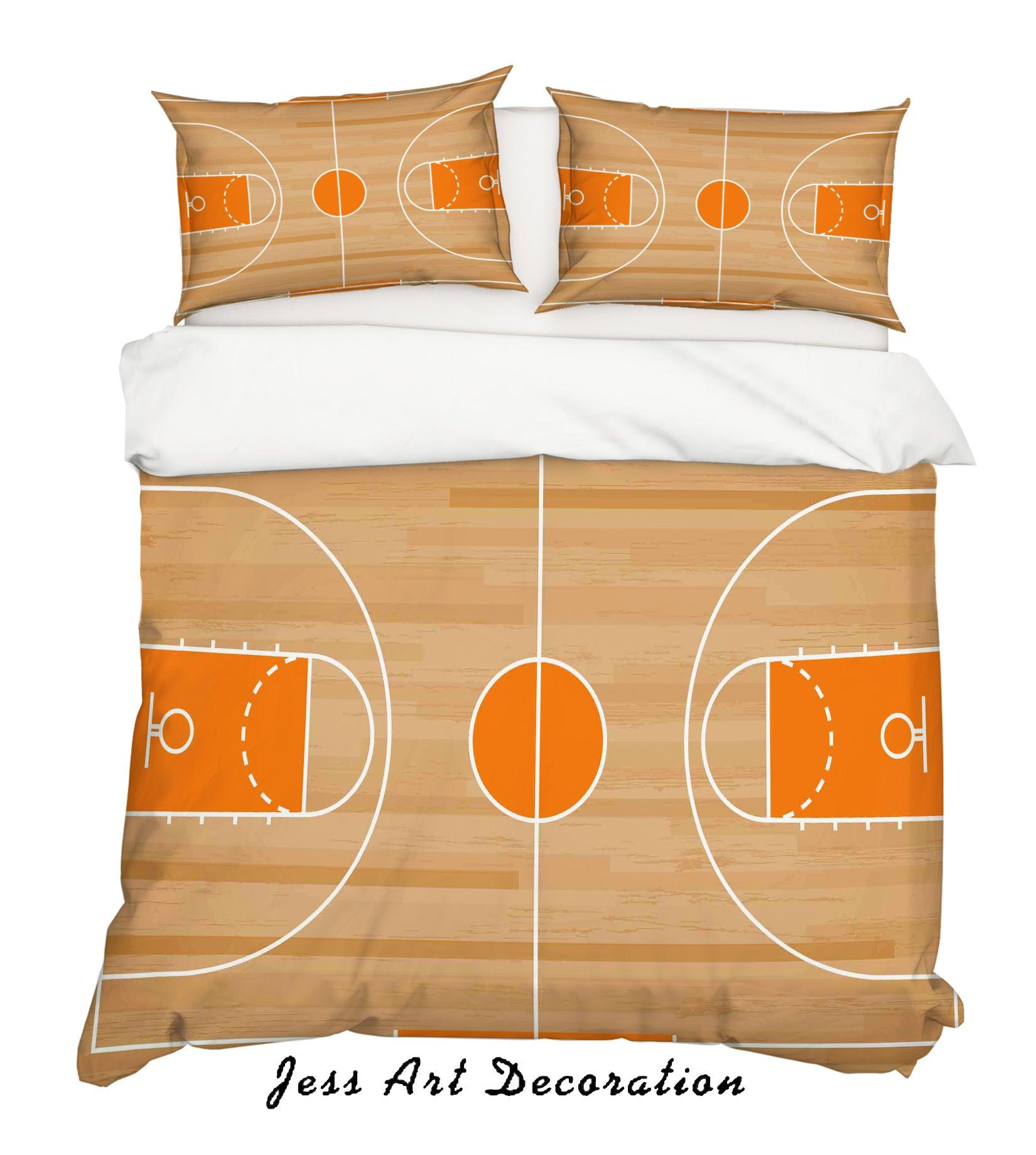 3D Basketball Hall Quilt Cover Set Bedding Set Pillowcases 54- Jess Art Decoration