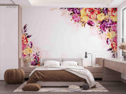 3D Hand Drawn Colorful Floral Wall Mural Wallpaper LQH 30- Jess Art Decoration