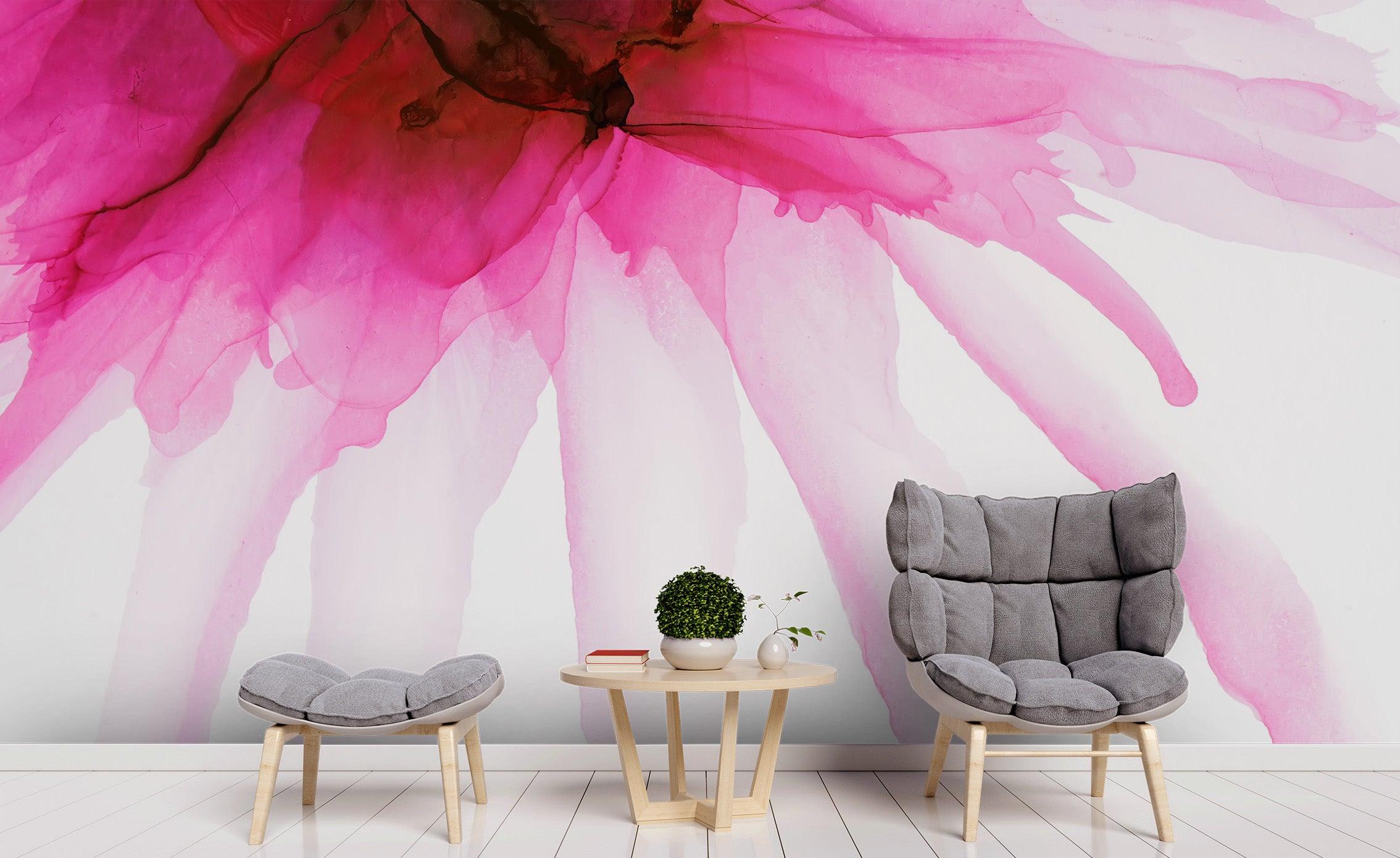 3D Abstract Pink Floral Wall Mural Wallpaper 53- Jess Art Decoration