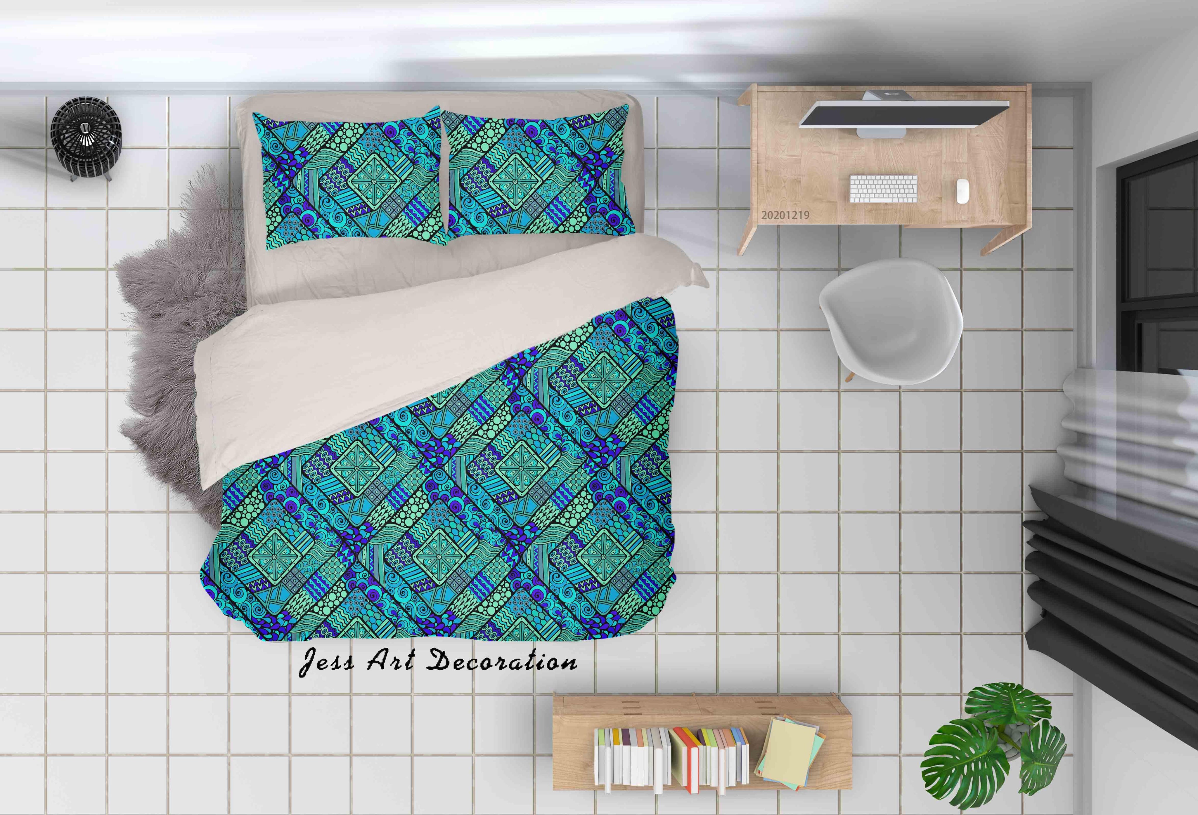 3D Abstract Color Prints Quilt Cover Set Bedding Set Duvet Cover Pillowcases 24- Jess Art Decoration