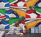 3D Color Skateboard Shoes Wall Mural Wallpaper 21- Jess Art Decoration