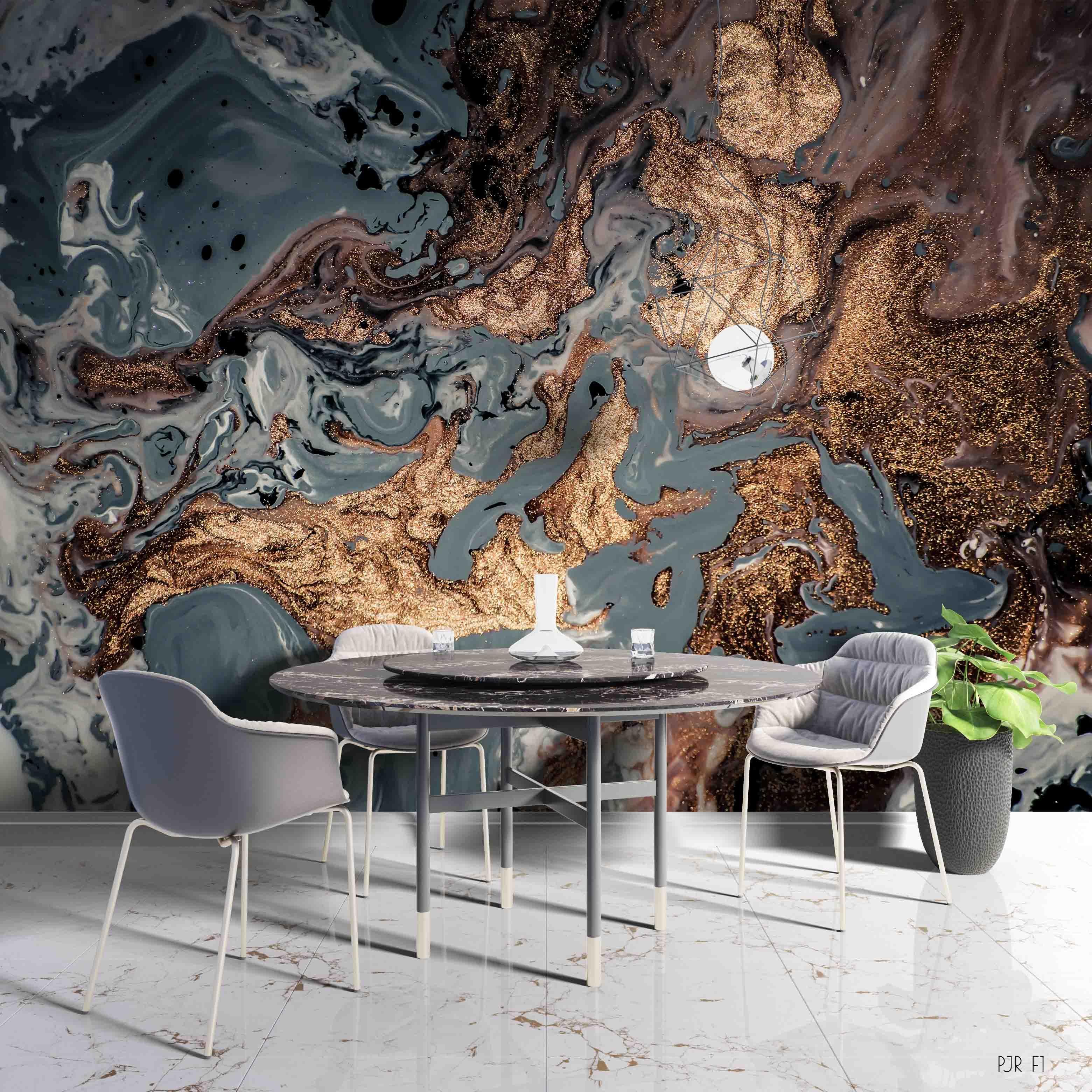 3D Abstract Dark Marble Pattern Wall Mural Wallpaper GD 1850- Jess Art Decoration