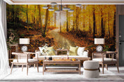 3D Autumn Forest Sunny Wall Mural Wallpaper  sww 211- Jess Art Decoration