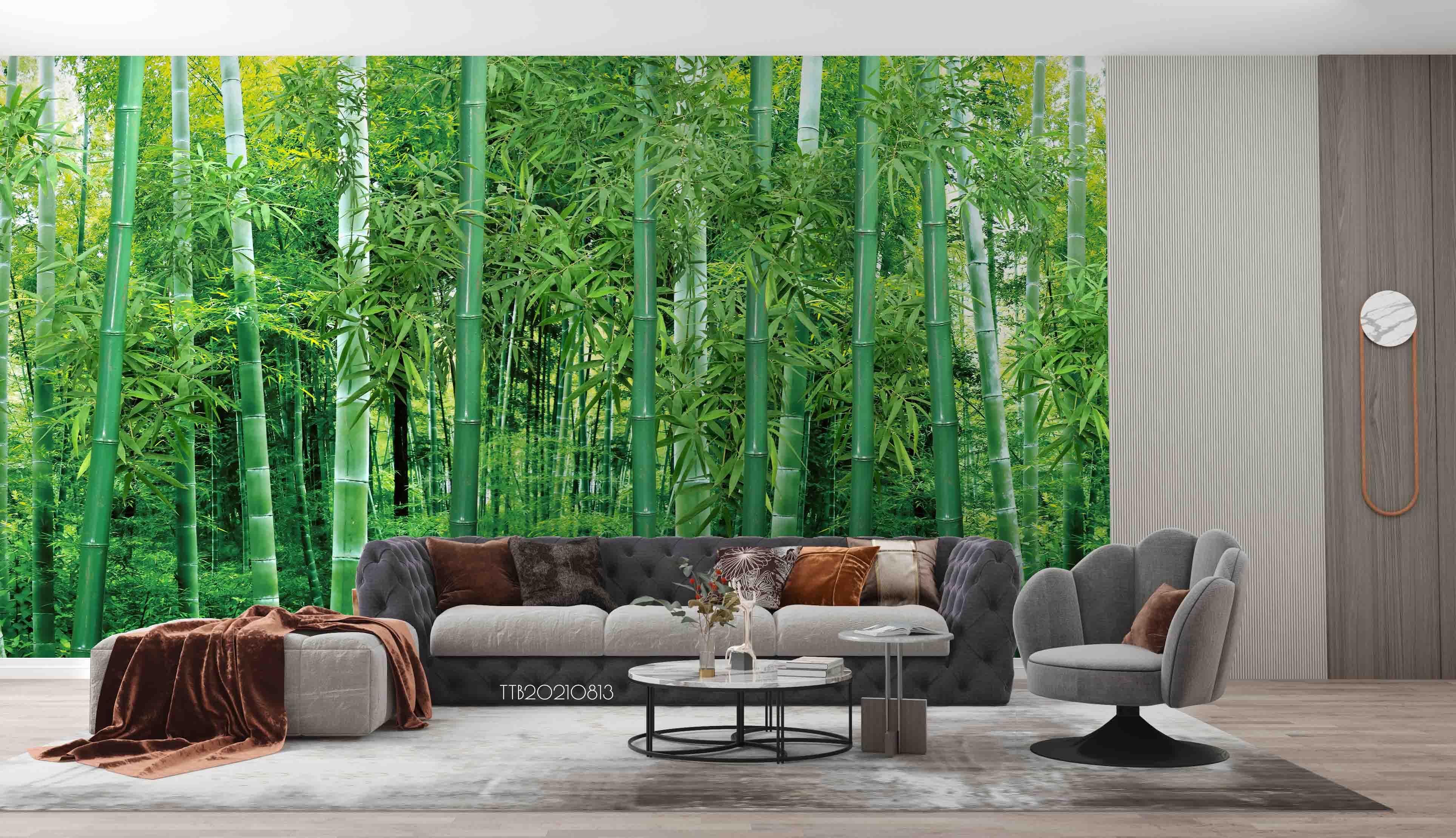 3D Green Bamboo Forest Wall Mural Wallpaper 5098- Jess Art Decoration