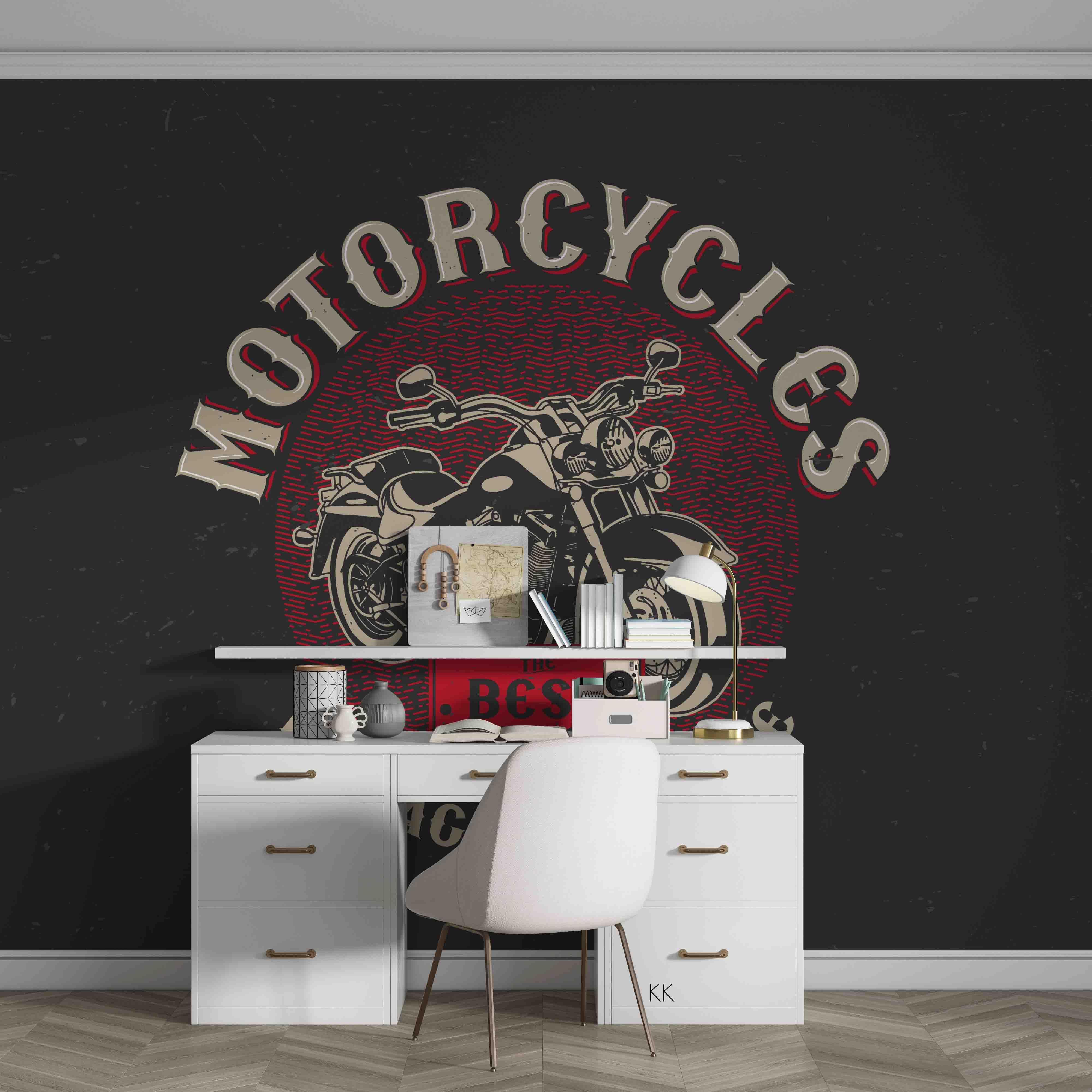 3D Vintage Motorcycle Poster Wall Mural Wallpaper GD 3185- Jess Art Decoration