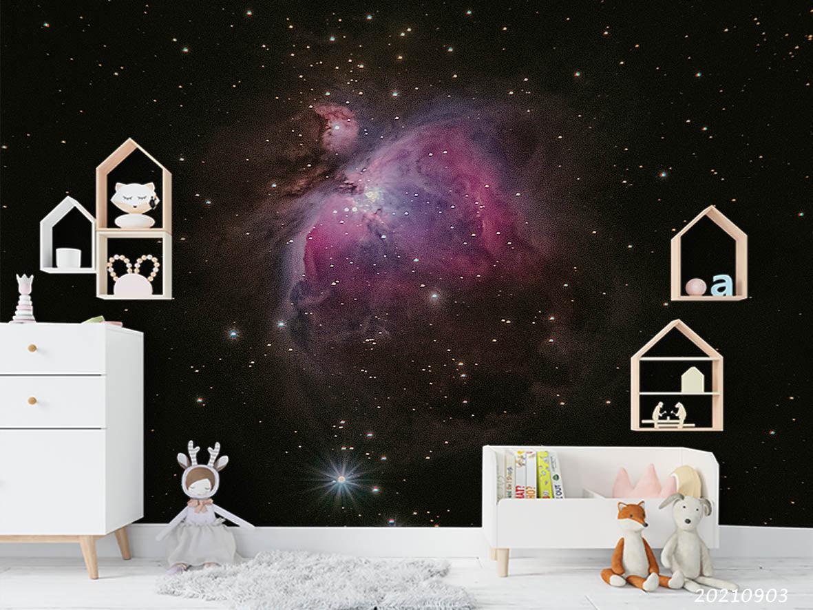 3D Space Galaxy Wall Mural Wallpaper LQH 95- Jess Art Decoration