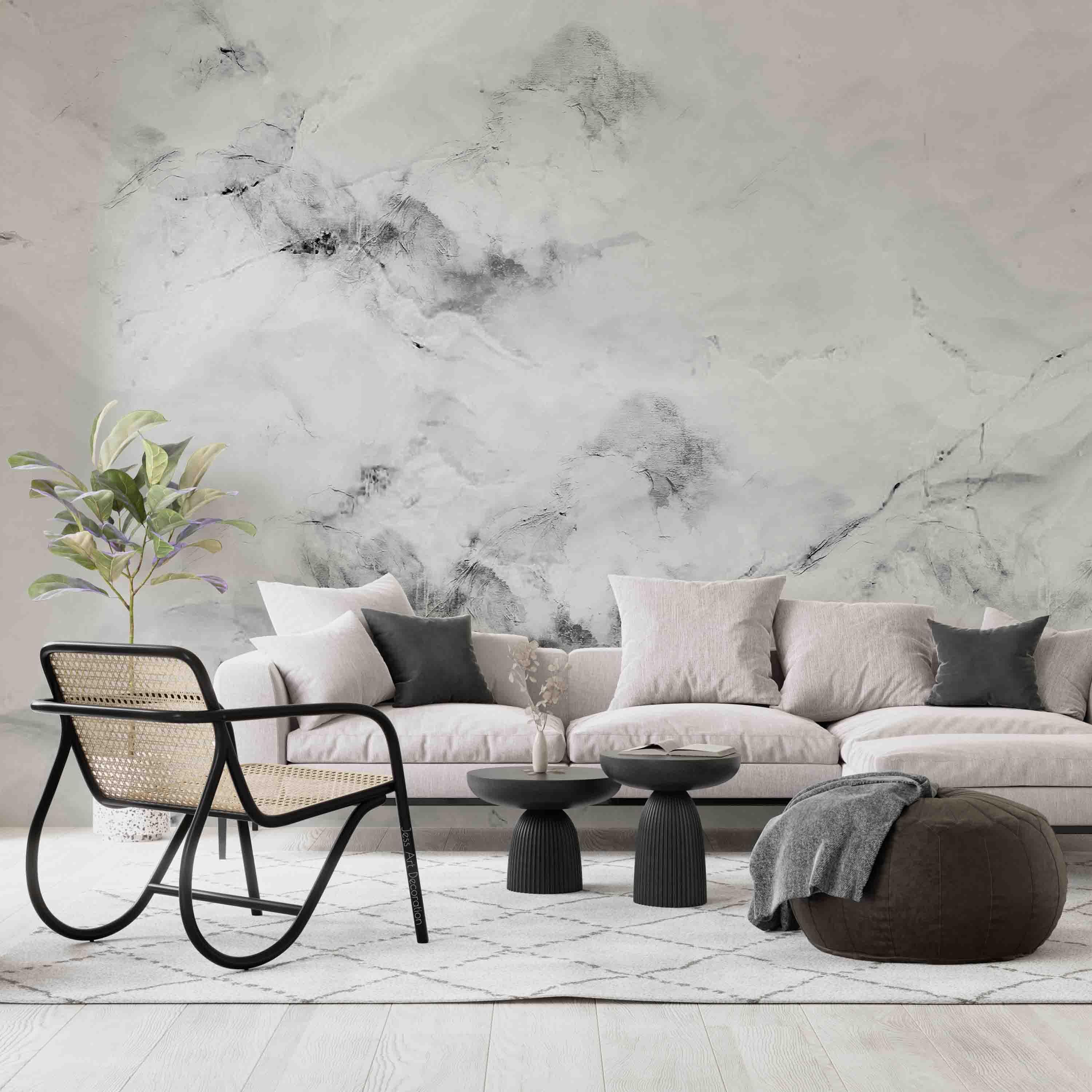 3D Abstract Jazz White Marble Pattern Wall Mural Wallpaper GD 3430- Jess Art Decoration