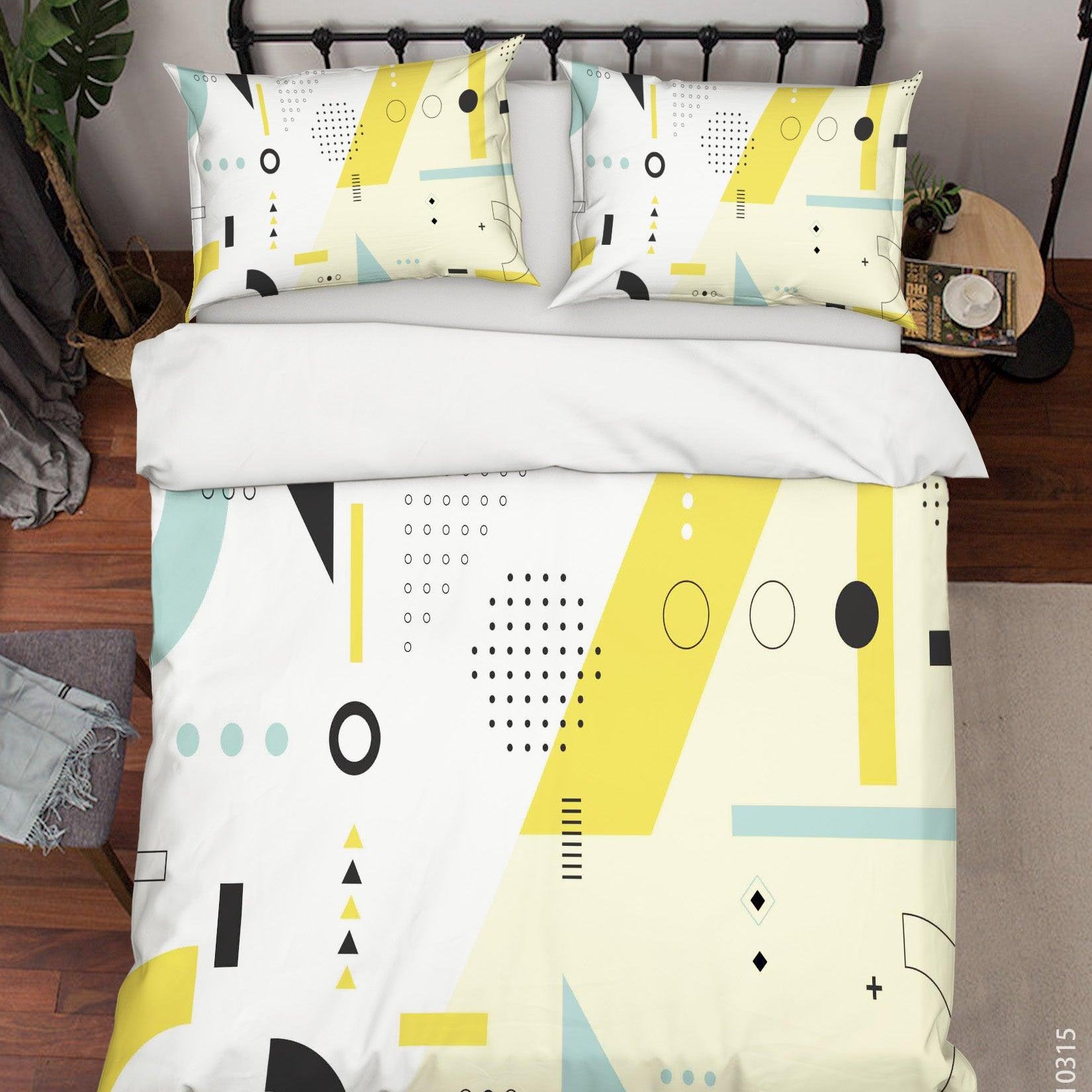 3D Abstract Color Geometry Quilt Cover Set Bedding Set Duvet Cover Pillowcases 81- Jess Art Decoration