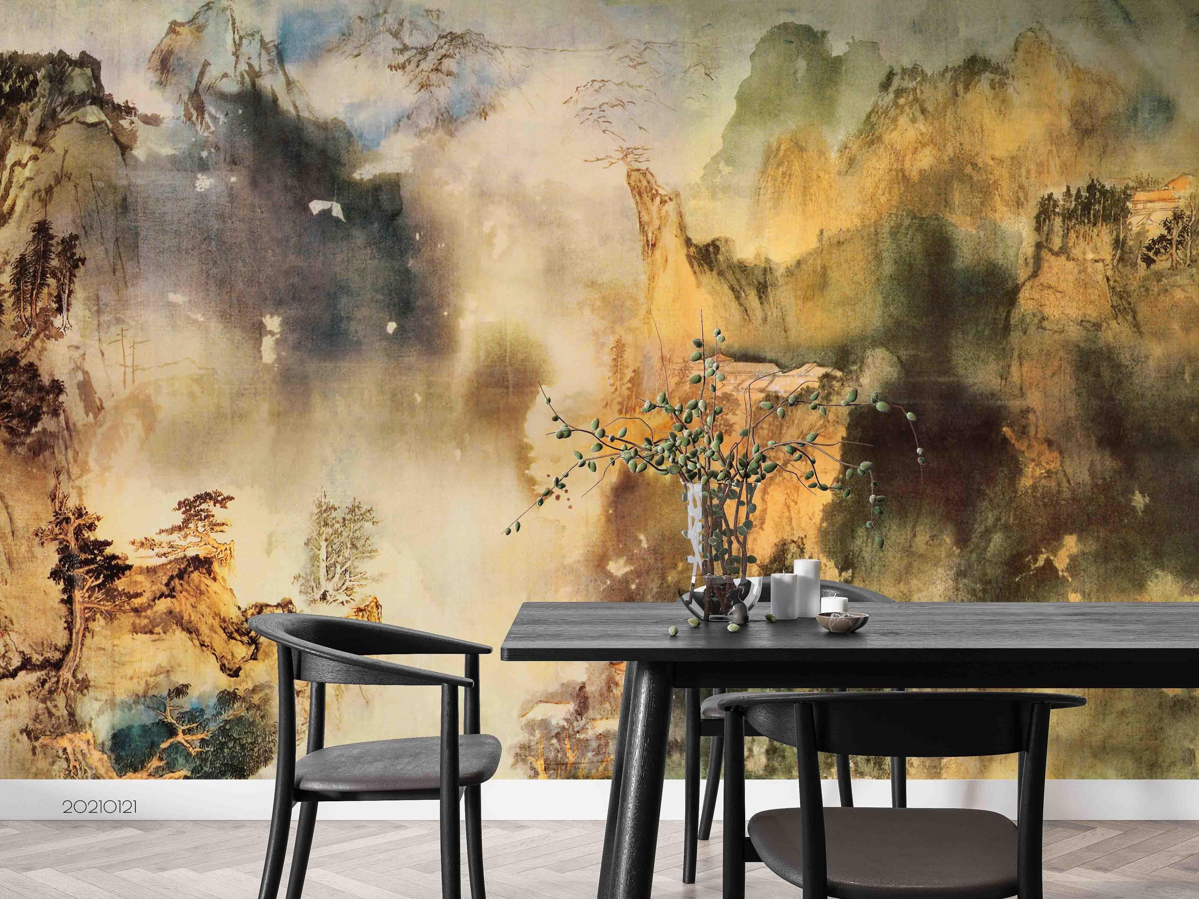 3D Traditional Chinese Painting Wall Mural Wallpaper LQH 9- Jess Art Decoration