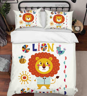 3D Hand Drawn Animal Lion Tree Bird Quilt Cover Set Bedding Set Duvet Cover Pillowcases 143 LQH- Jess Art Decoration