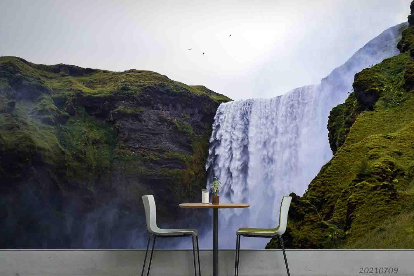 3D Waterfall Wall Mural Wallpaper SWW4255- Jess Art Decoration