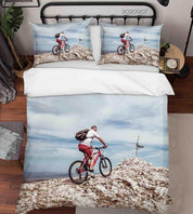 3D Pexels Cloud Sky Sports Bicycle Player Quilt Cover Set Bedding Set Duvet Cover Pillowcases LXL- Jess Art Decoration