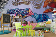 3D Marine Life Octopus Graffiti Wall Mural Wallpaper 76- Jess Art Decoration