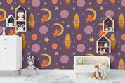 3D Cartoon Moon Planet Rocket Wall Mural Wallpaper LQH 108- Jess Art Decoration