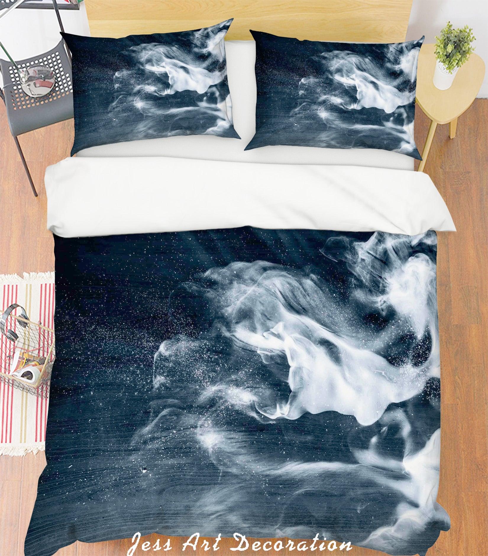 3D White Smoke Quilt Cover Set Bedding Set Pillowcases 186- Jess Art Decoration