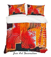 3D Red Abstract Oil Painting Quilt Cover Set Bedding Set Pillowcasesn 72- Jess Art Decoration