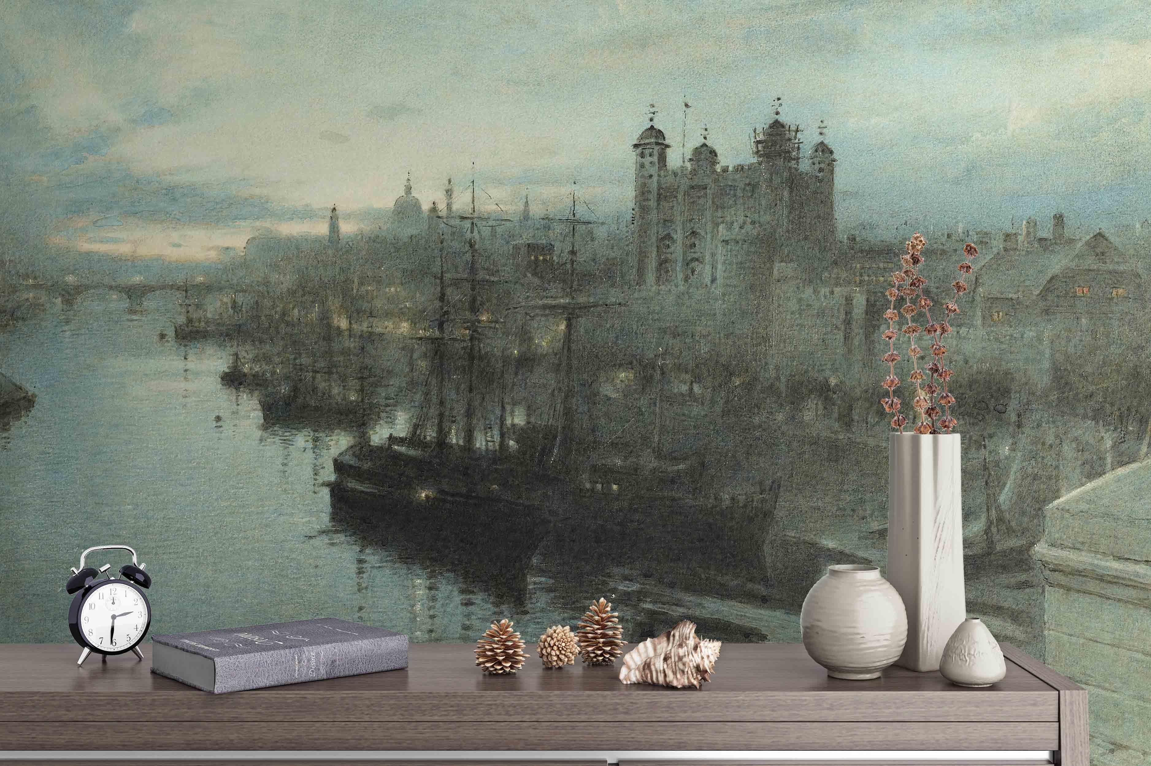 3D Canal Castle Oil Painting Wall Mural Wallpaper 31- Jess Art Decoration