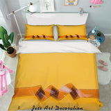 3D Camera Roll Yellow Quilt Cover Set Bedding Set Pillowcases 84- Jess Art Decoration