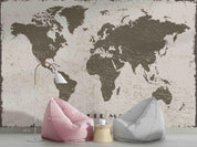 3D Crack Texture World Map Wall Mural Wallpaper LXL 224- Jess Art Decoration