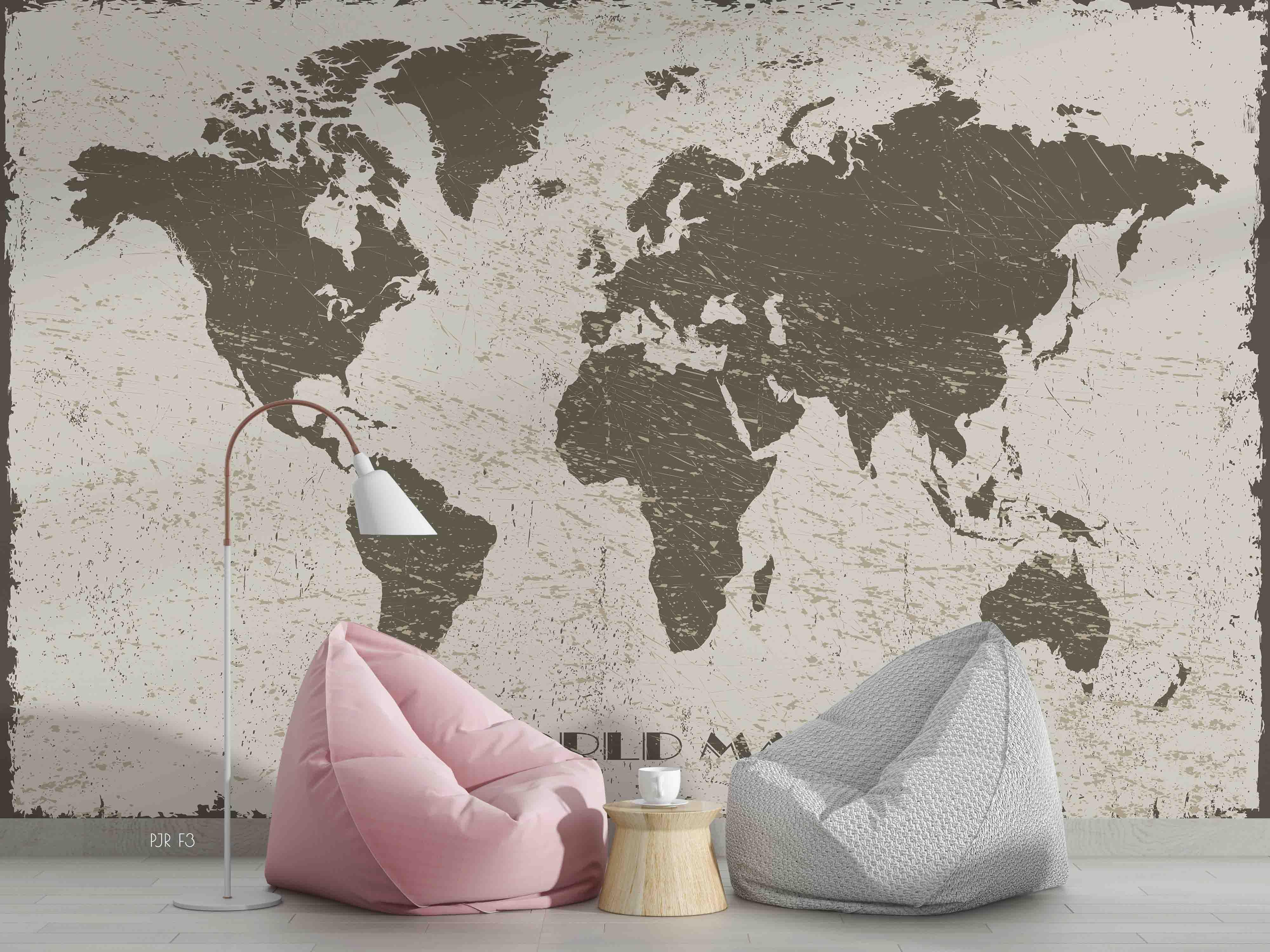 3D Crack Texture World Map Wall Mural Wallpaper LXL 224- Jess Art Decoration