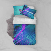 3D Blue Leaves Quilt Cover Set Bedding Set Pillowcases 133- Jess Art Decoration
