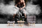 3D Sport Misty Strong Boxer Wall Mural Wallpaper ZY D44- Jess Art Decoration