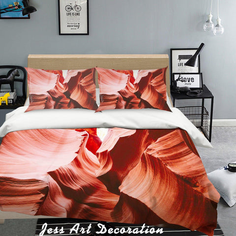 3D Red Background Quilt Cover Set Bedding Set Pillowcases 49- Jess Art Decoration