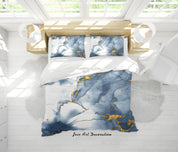 3D Watercolor Grey Marble Texture Quilt Cover Set Bedding Set Duvet Cover Pillowcases 36 LQH- Jess Art Decoration