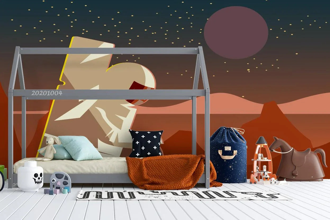 3D Cartoon Planet Astronaut Wall Mural Wallpaper WJ 1510- Jess Art Decoration