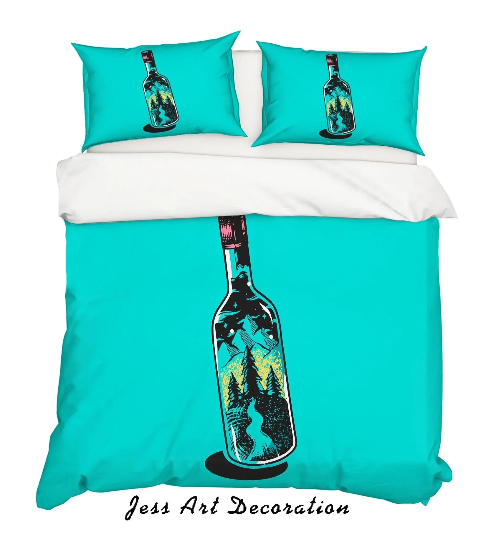 3D Drifting Bottle Quilt Cover Set Bedding Set Pillowcases 72- Jess Art Decoration