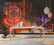 3D Man Dog Future Factory Art Painting Wall Mural Wallpaper GD 4213- Jess Art Decoration