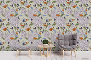 3D Hand Drawn Vintage Chrysanthemums Floral Pattern Wall Mural Wallpaper LXL- Jess Art Decoration