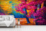 3D Trees Forest Oil Painting Wall Mural Wallpaper SF34- Jess Art Decoration