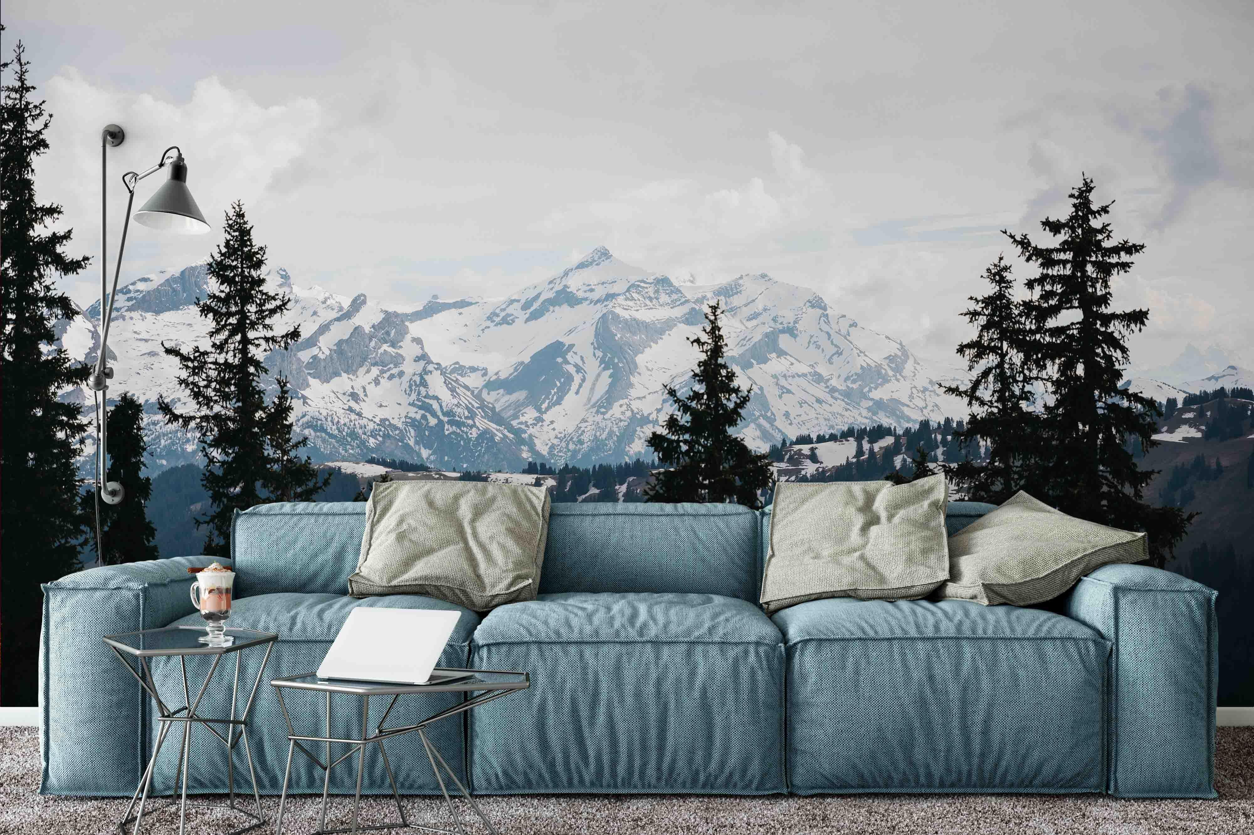 3D Snow Mountain Forest Wall Mural Wallpaper 12- Jess Art Decoration