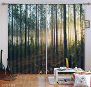 3D Landscape Plant Forest Green Sunshine Curtains and Drapes LLL 14- Jess Art Decoration