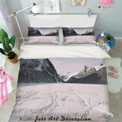 3D Snow Road Mountain Quilt Cover Set Bedding Set Pillowcases 75- Jess Art Decoration