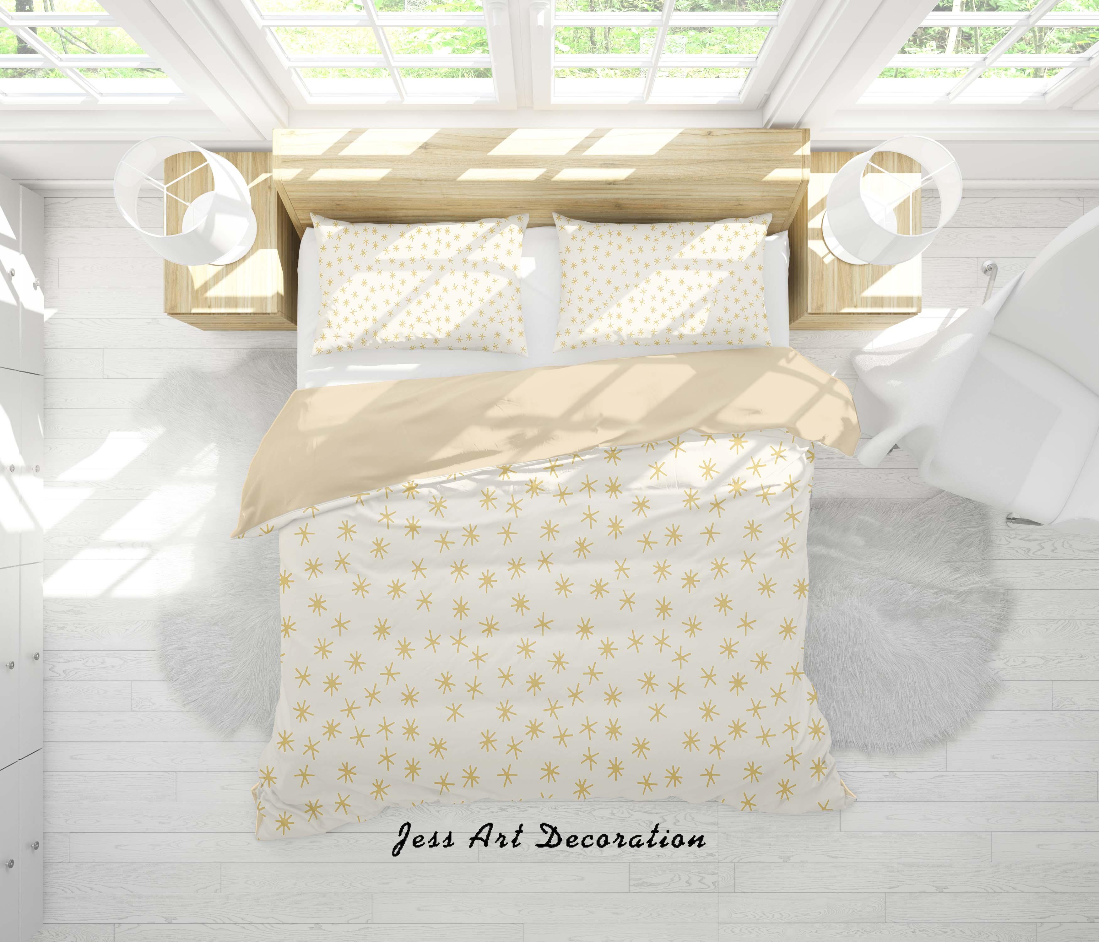 3D Yellow Floral Quilt Cover Set Bedding Set Duvet Cover Pillowcases SF76- Jess Art Decoration