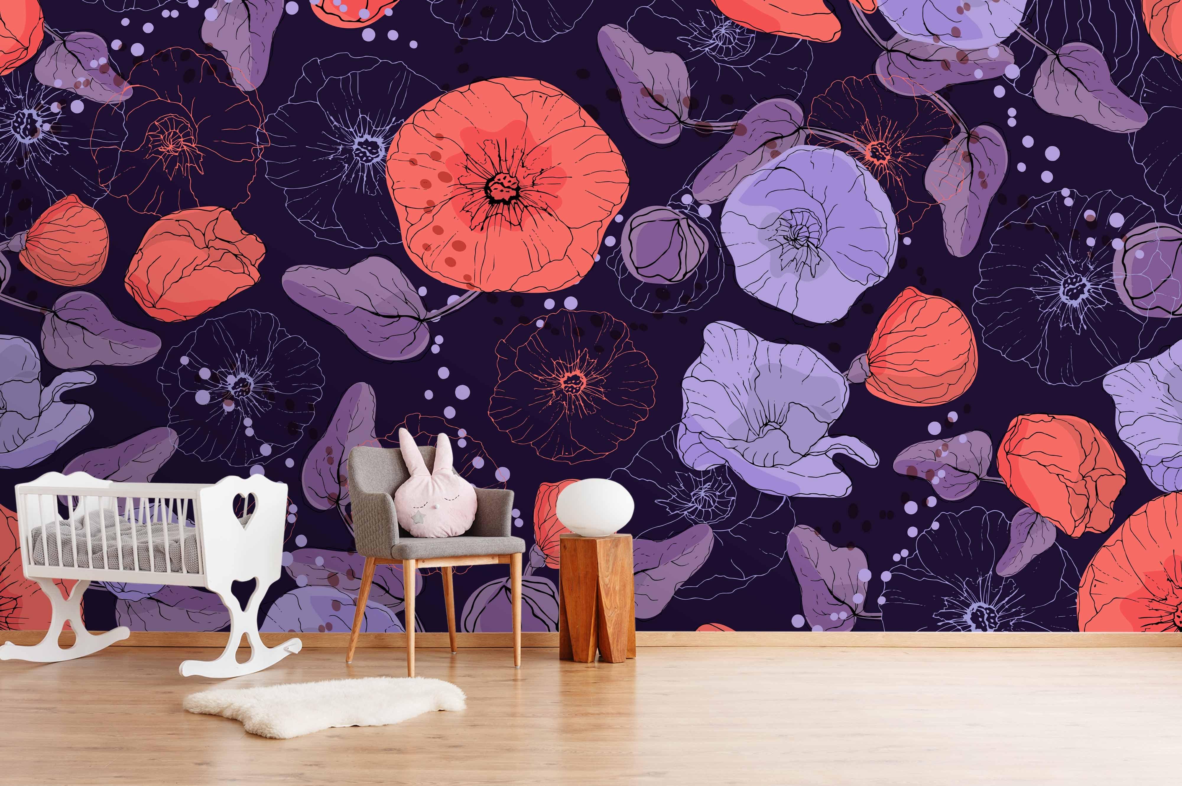 3D abstract floral wall mural wallpaper 16- Jess Art Decoration