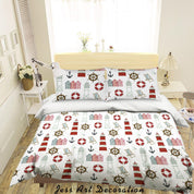 3D Hand Drawn Beach Holiday Quilt Cover Set Bedding Set Duvet Cover Pillowcases 109- Jess Art Decoration