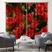 3D Red Rose Floral Curtains and Drapes LQH 140- Jess Art Decoration