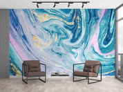 3D Blue Abstract Oil Painting blue abstract oil painting wall mural wallpaper for living room - view 2