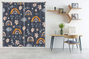 3D Rainbow Floral Pattern Curtains and Drapes LQH 29- Jess Art Decoration