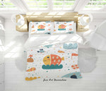 3D Cartoon Animal Fish Quilt Cover Set Bedding Set Duvet Cover Pillowcases WJ 6452- Jess Art Decoration