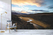 3D Winding Rivers Plain Wall Mural Wallpaper SWW4015- Jess Art Decoration