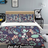 3D Color Leaves Flowers Pattern Quilt Cover Set Bedding Set Pillowcases  165- Jess Art Decoration
