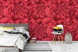 3D red flowers background wall mural wallpaper 79- Jess Art Decoration